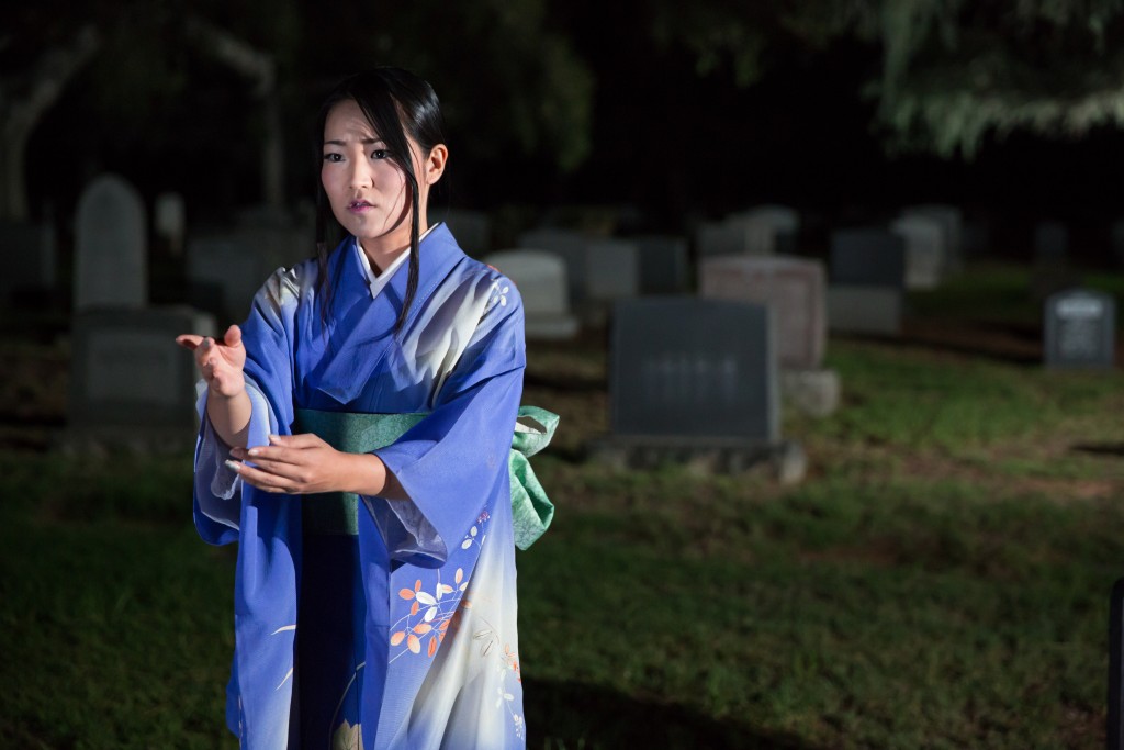 "The Grove of Rashomon" - Wicked lit 2015 at Mountain View Cemetery.