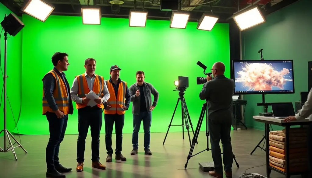 explosion green screen